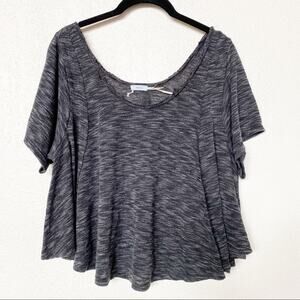 Kimchi Blue Dark Heather Grey Short Sleeve Swing Top Size Small